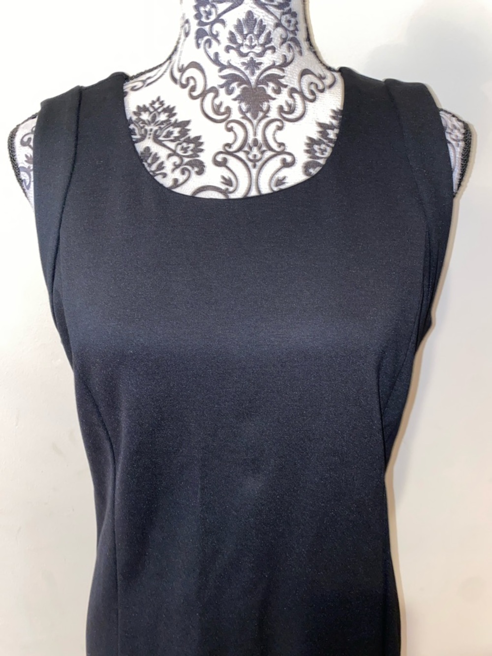 MWT!! Christopher & Banks Black Sleeveless Midi Dress with Scoop Neck Size 12 - Picture 3 of 12